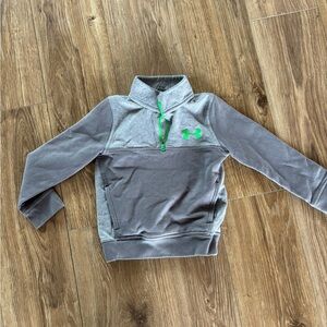 Youth Under Armour Gray Pullover with Green Accents